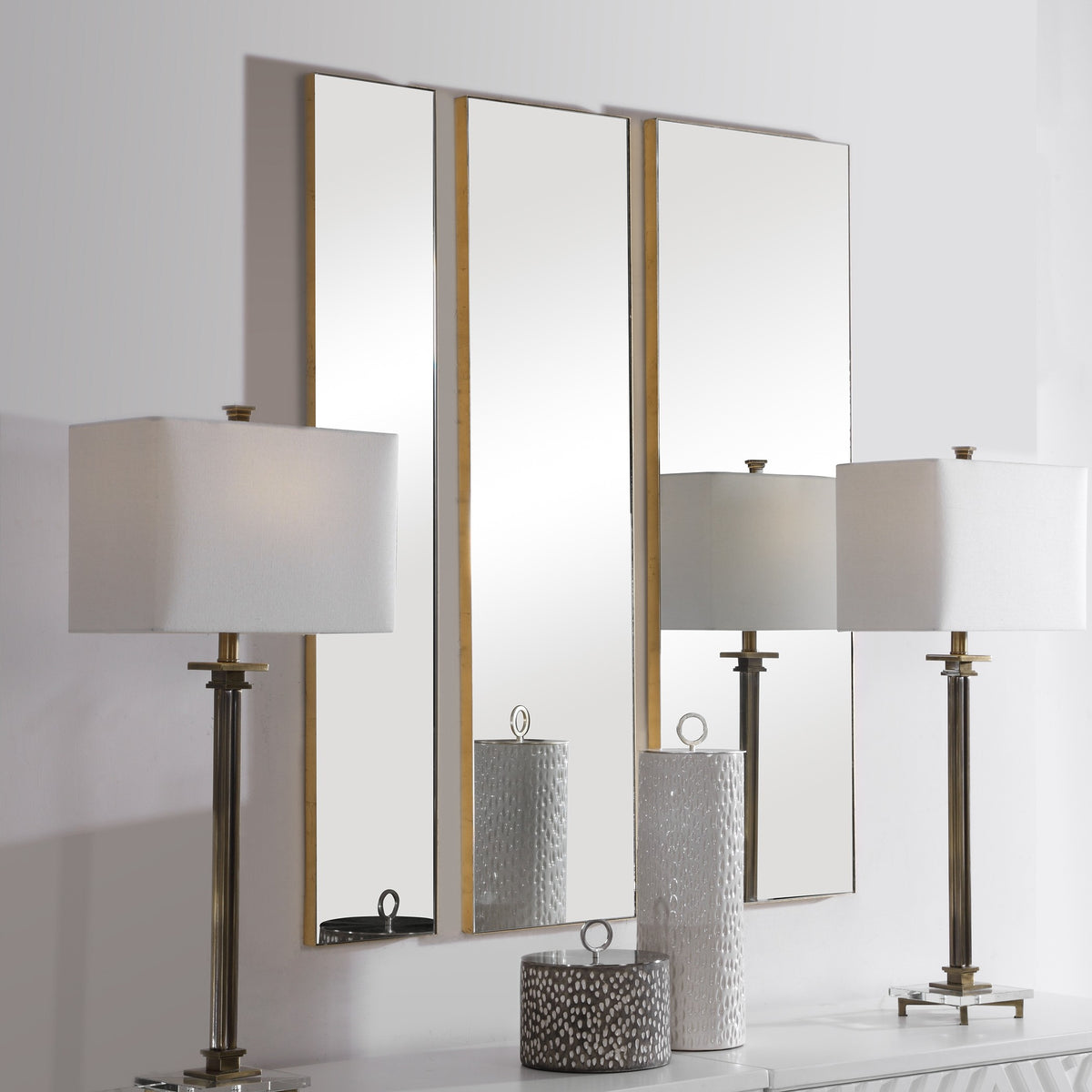 Uttermost Rowling Gold Mirrors - Set of 3
