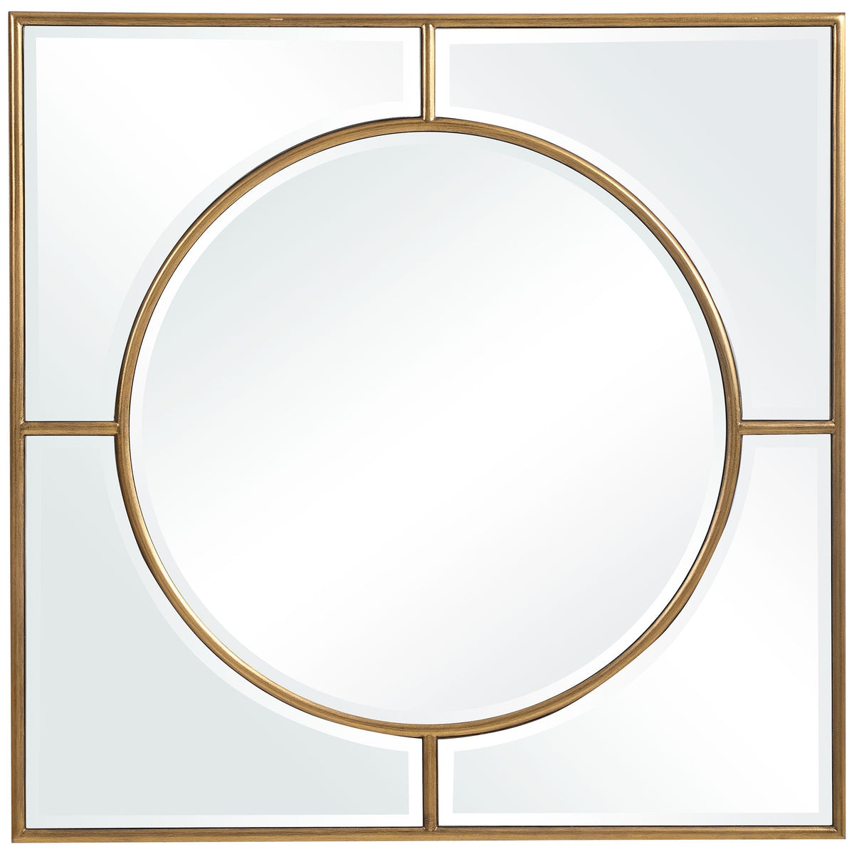 Stanford Square Mirror in Gold