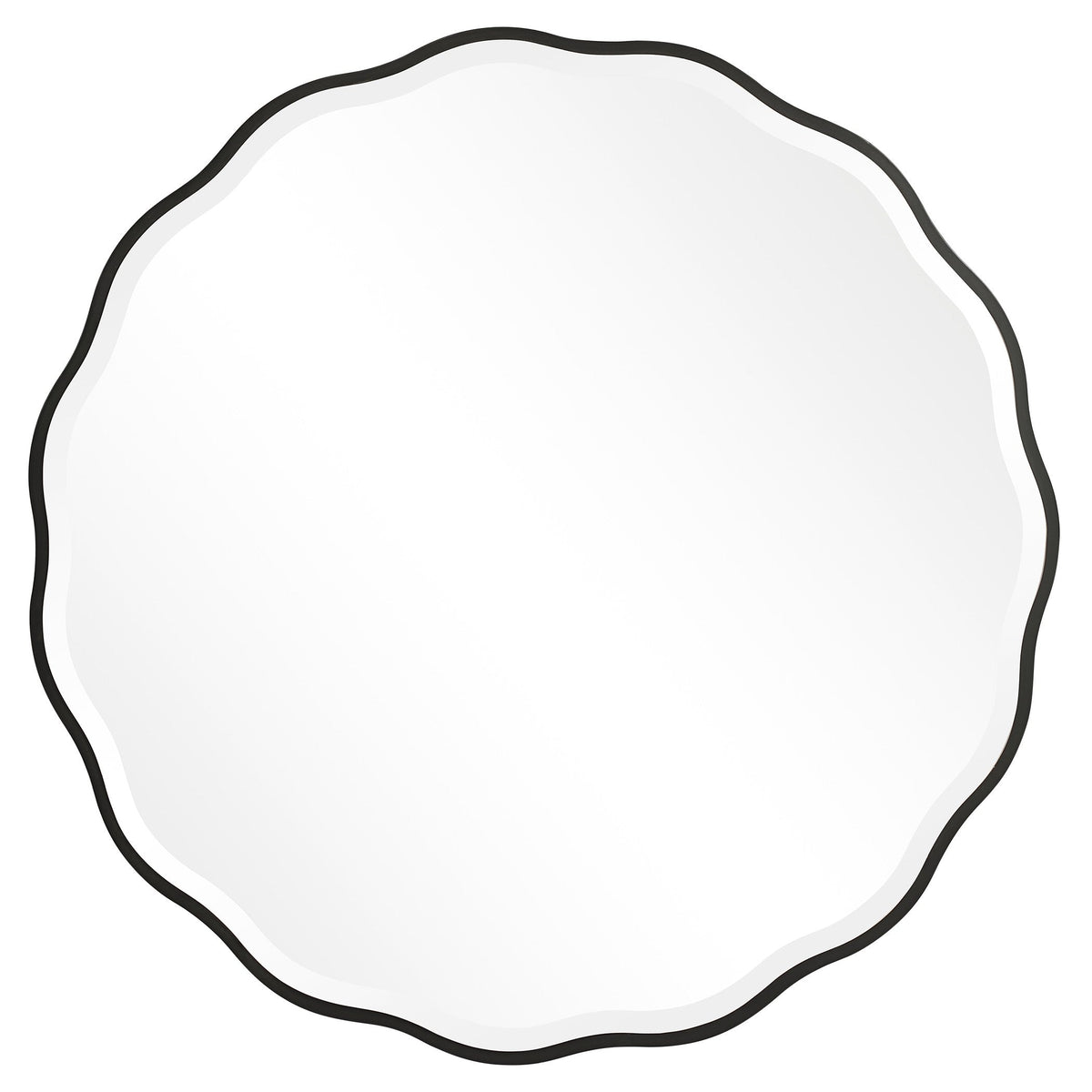  Aneta Black Round Mirror