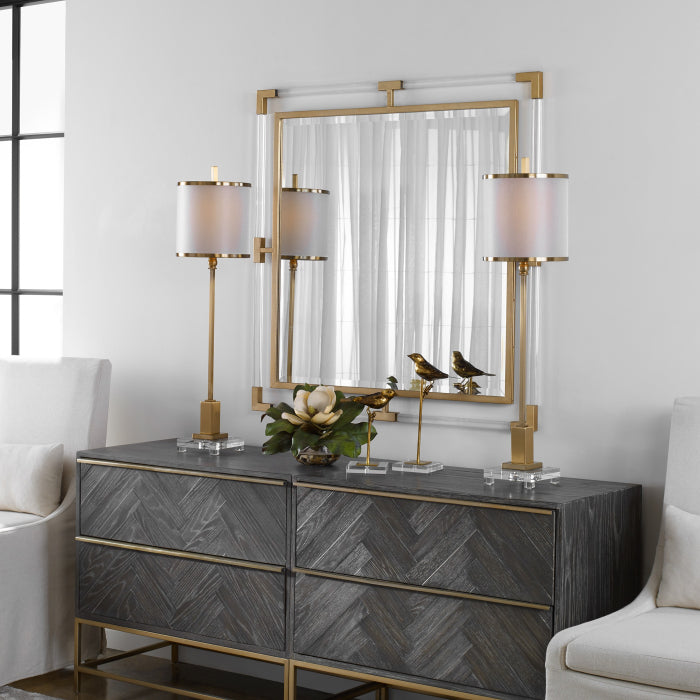 Uttermost Balkan Square Mirror in Gold