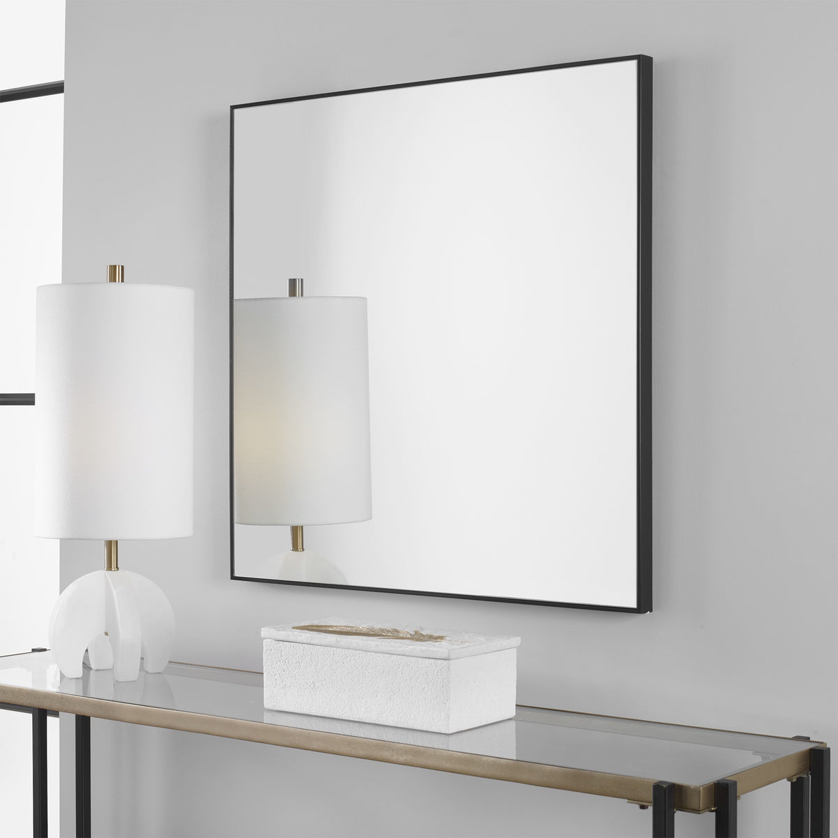 Uttermost Alexo Square Mirror in Black
