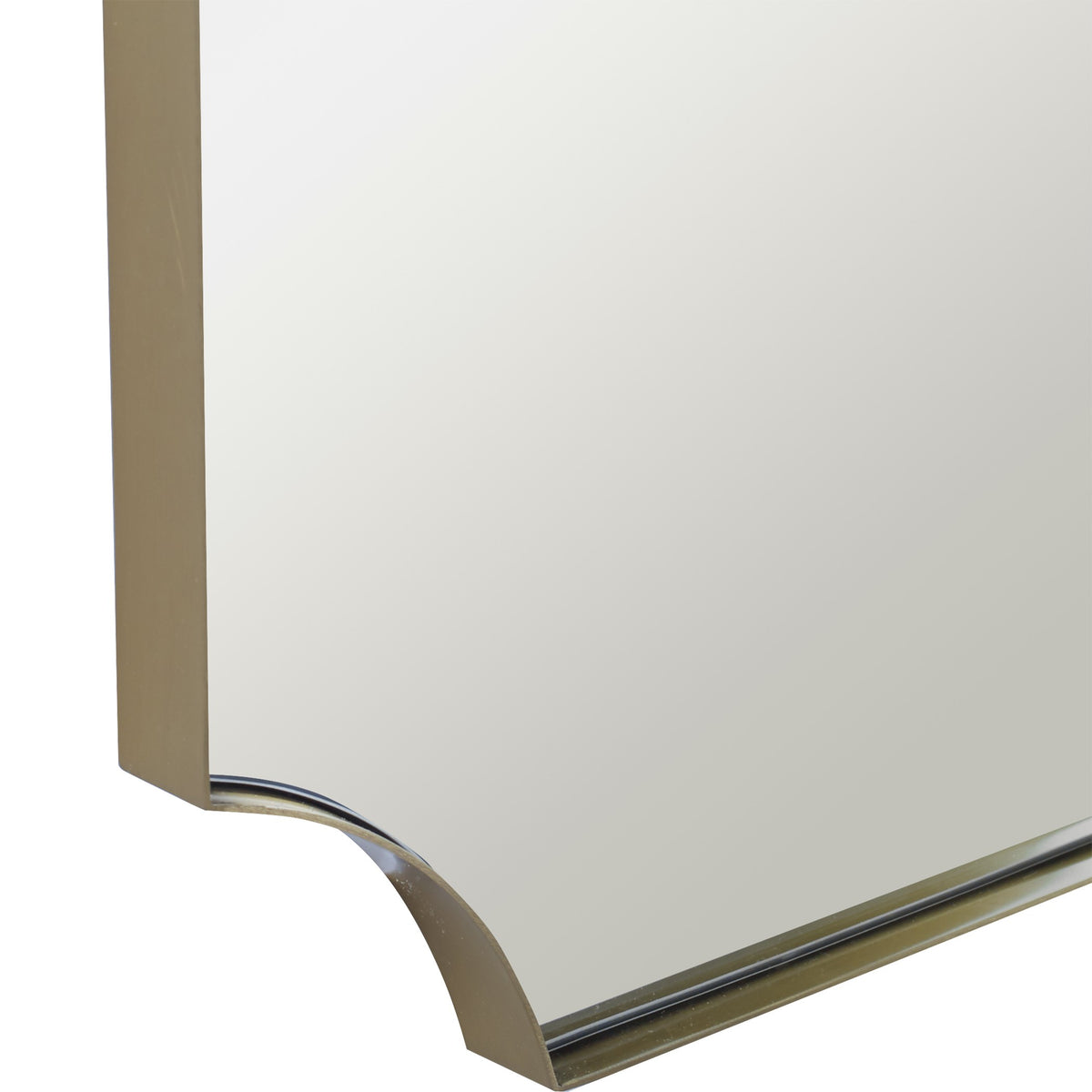 Uttermost Lennox Brass Scalloped Corner Mirror
