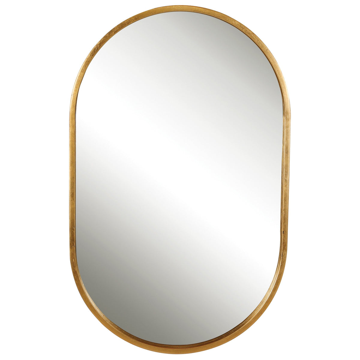 Varina Minimalist Gold Oval Mirror