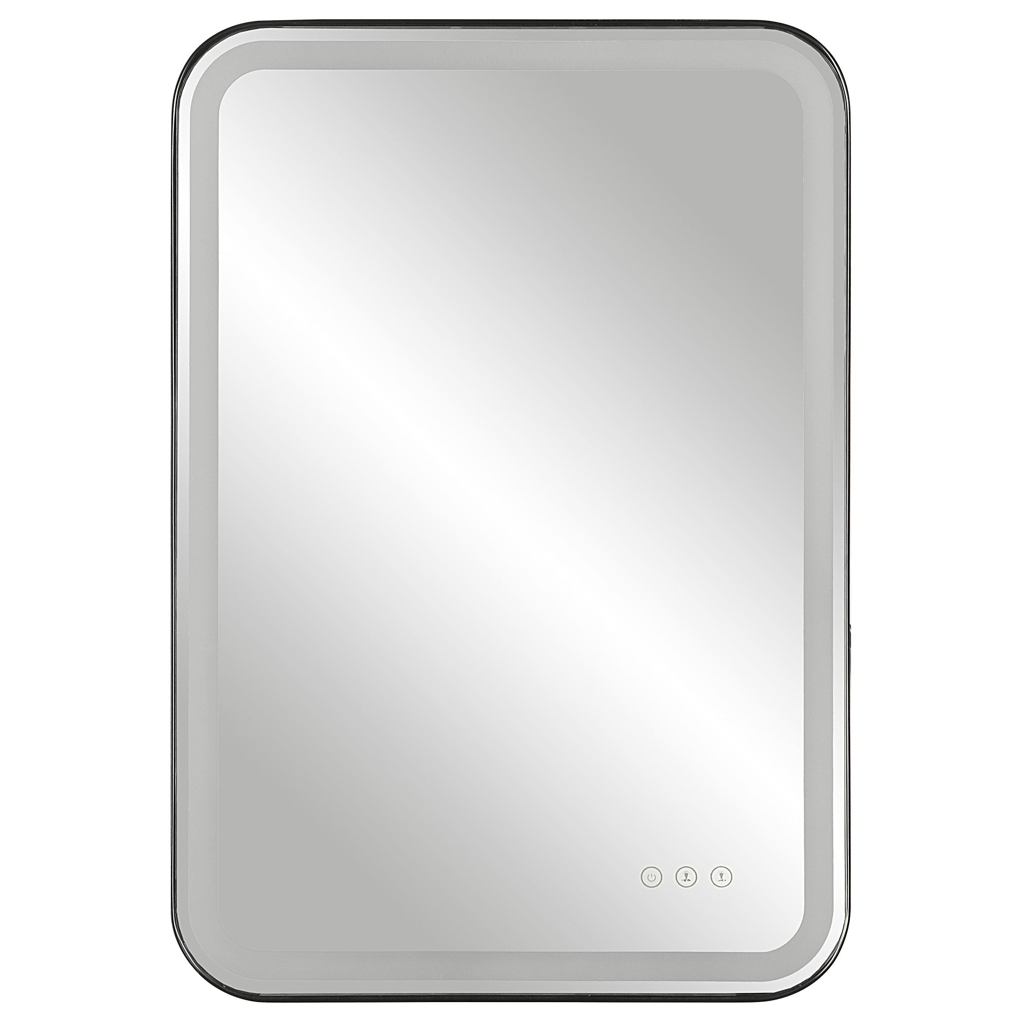 Uttermost Crofton Rectangular Light Up Mirror in Black