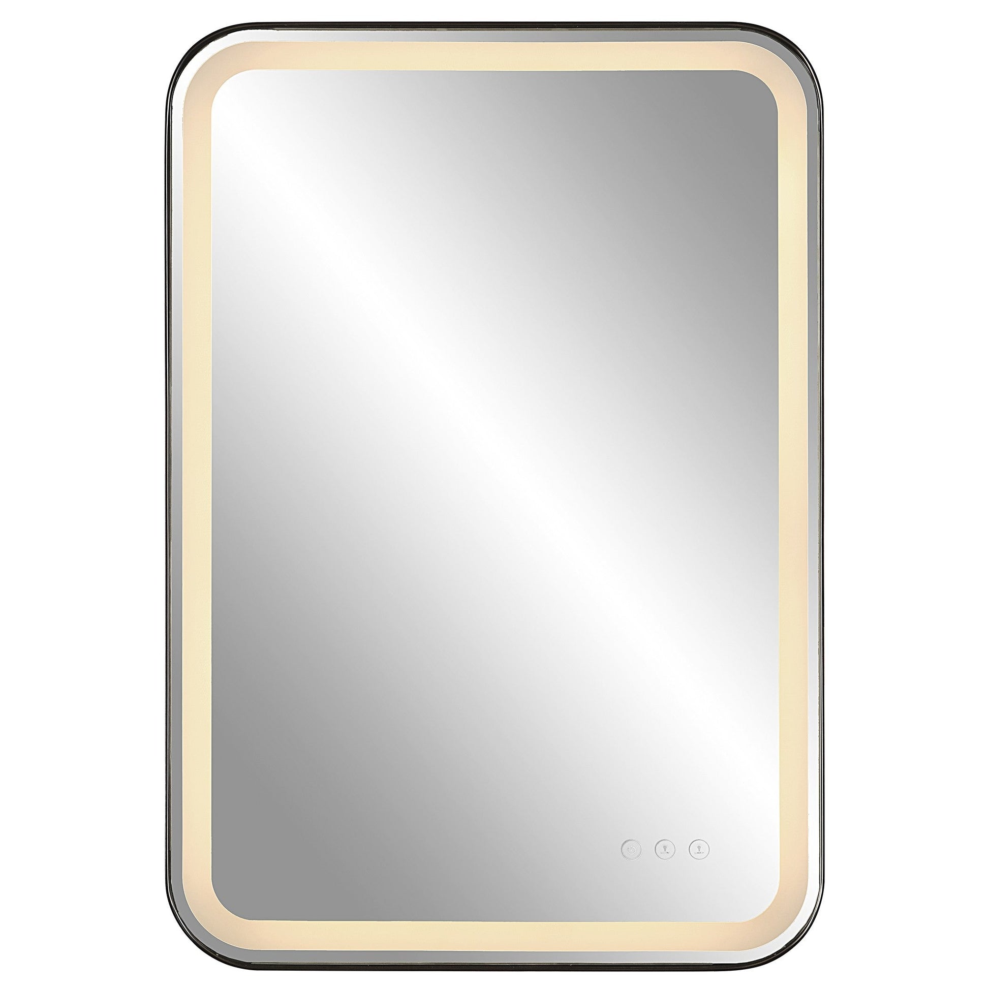 Crofton Rectangular Light Up Mirror in Black