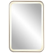  Crofton Lighted Brass Vanity Mirror