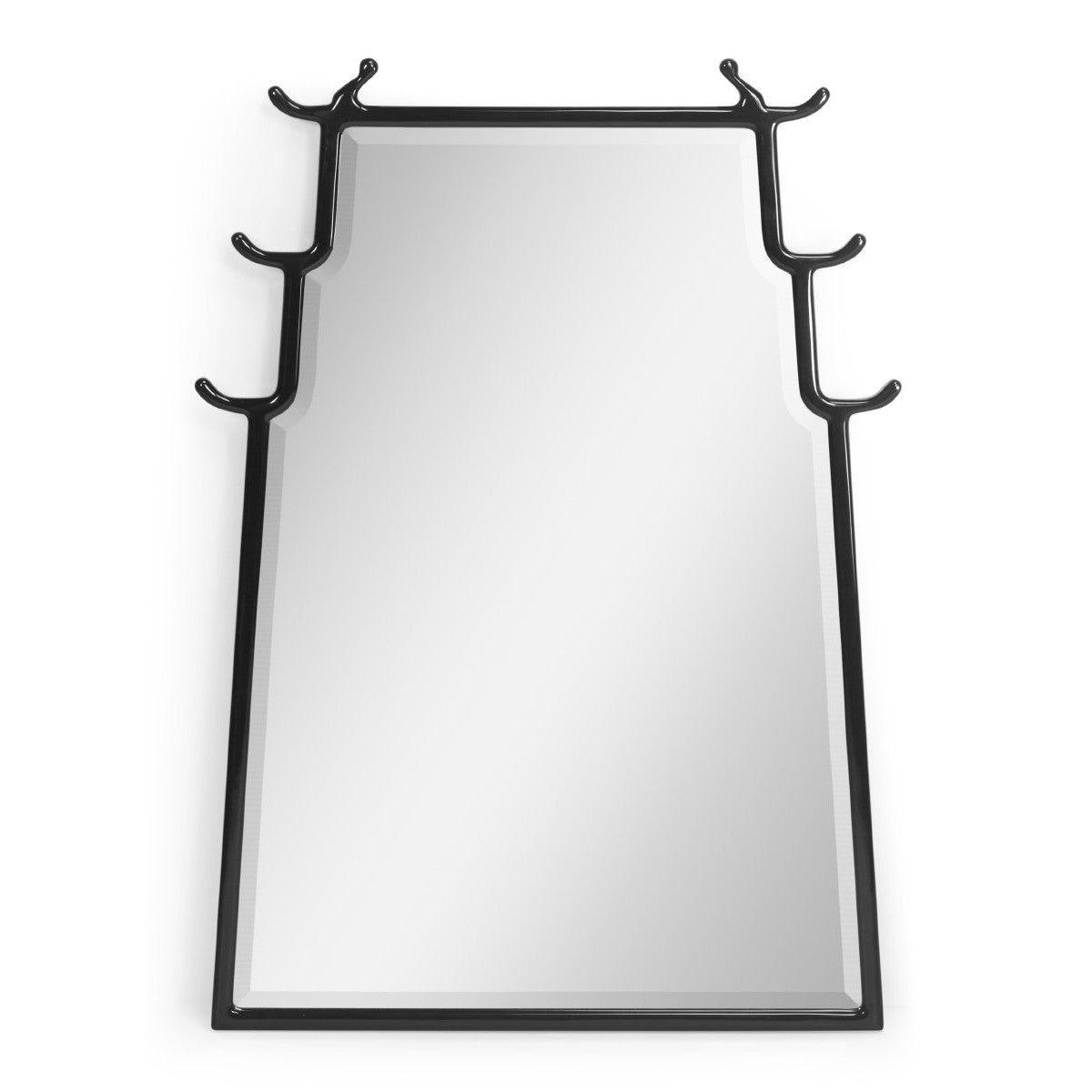 Jonathan Charles Wall Mirror Asian Fusion - Smoky Black