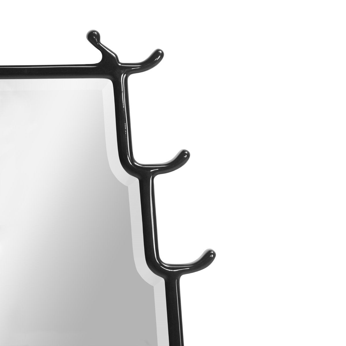 Jonathan Charles Wall Mirror Asian Fusion - Smoky Black
