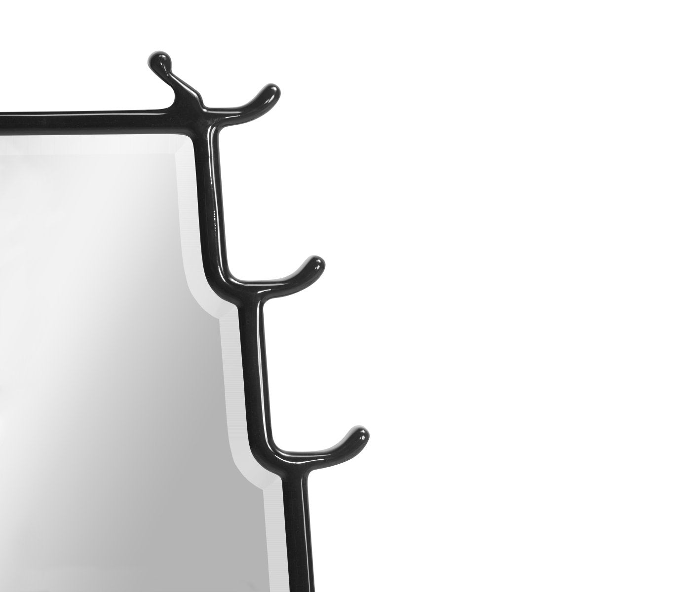 Jonathan Charles Wall Mirror Asian Fusion - Smoky Black