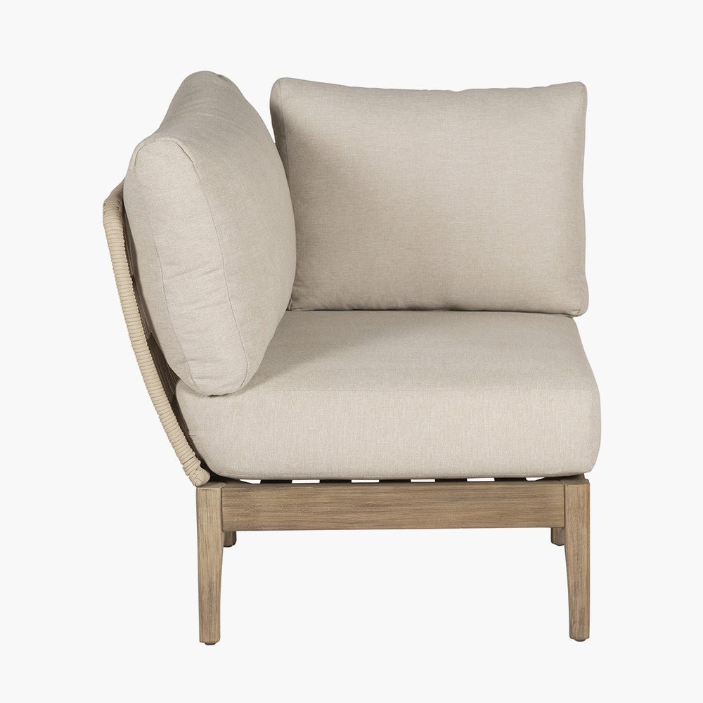 Moeven Outdoor Corner Seating Set in Latte & Oatmeal - Pacific Lifestyle Outdoor Lounge Sets