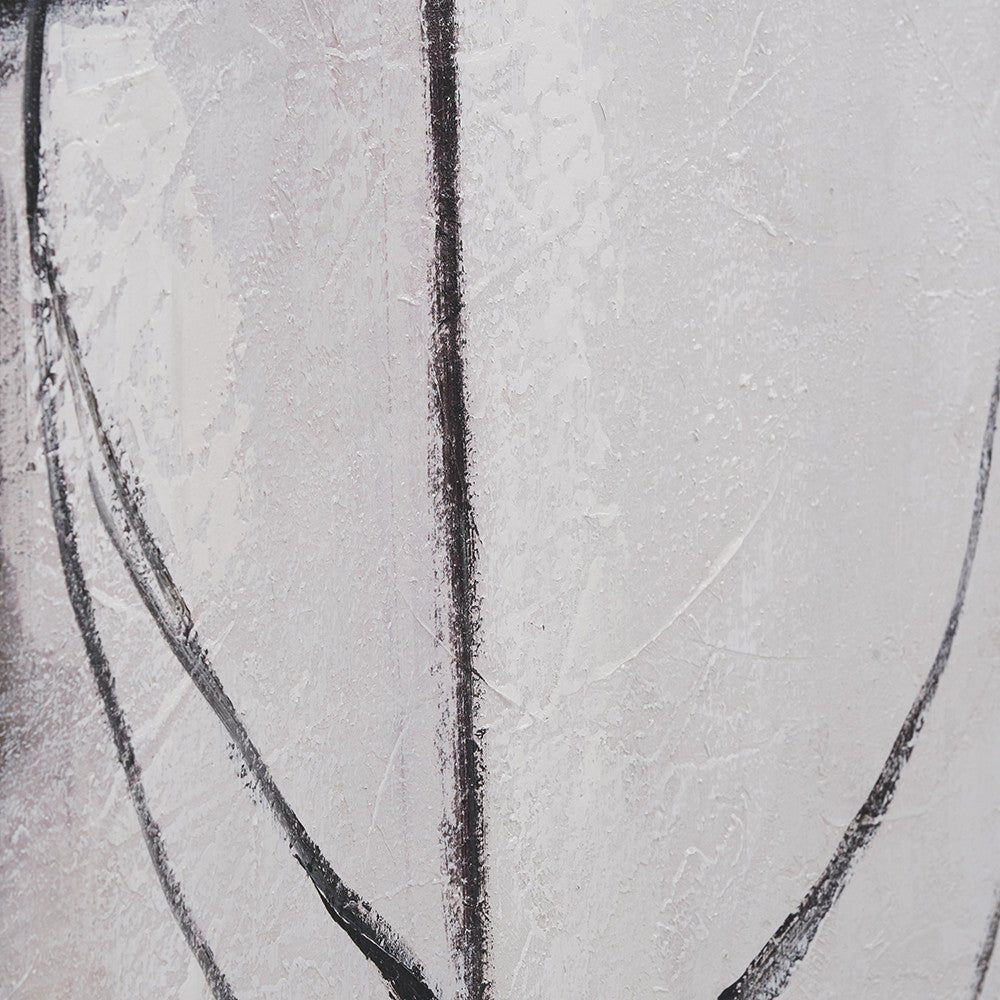 Monochrome Abstract Canvas with Black Frame - Pacific Lifestyle Wall Art