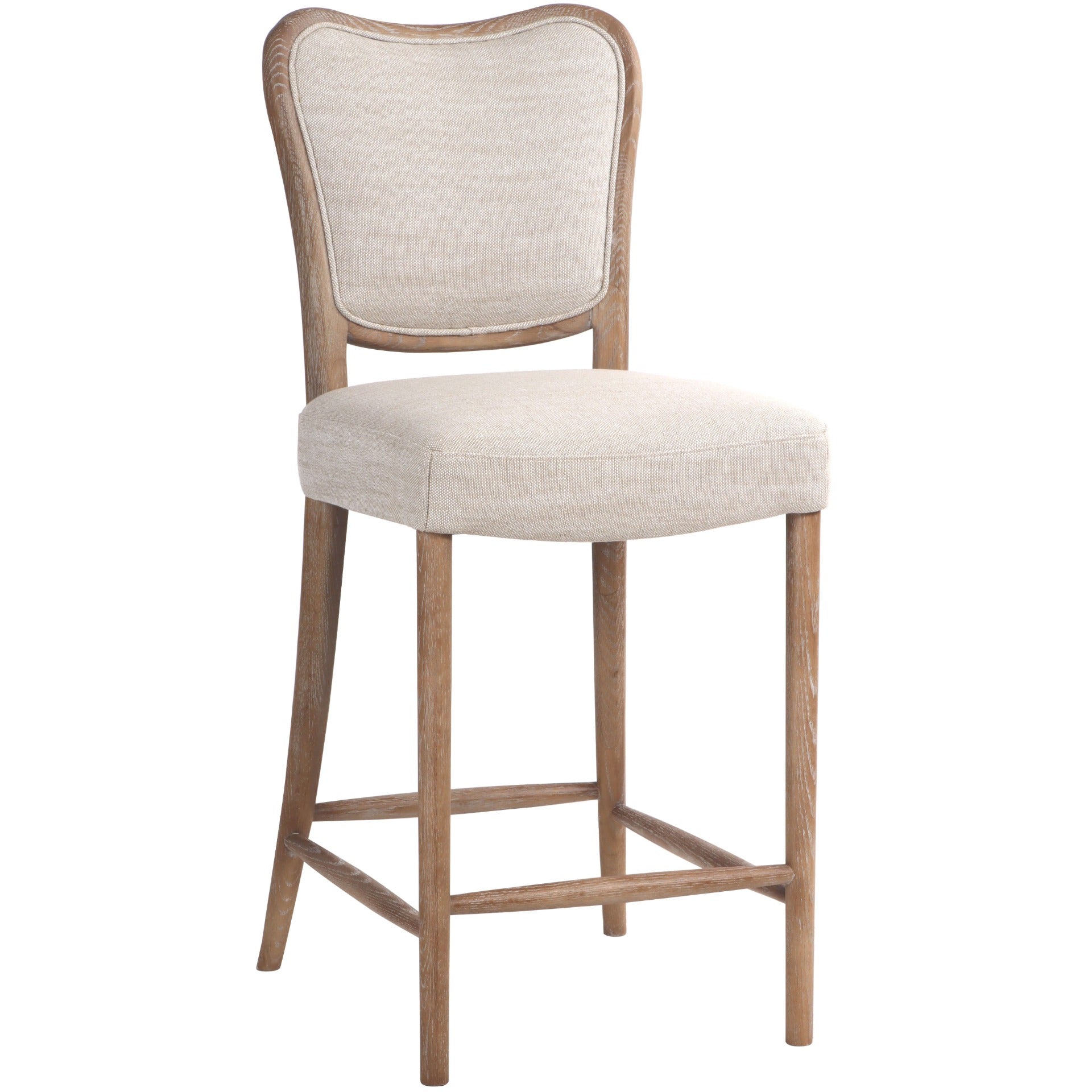 Keiichi Nailsworth Oak Upholstered Counter Stool