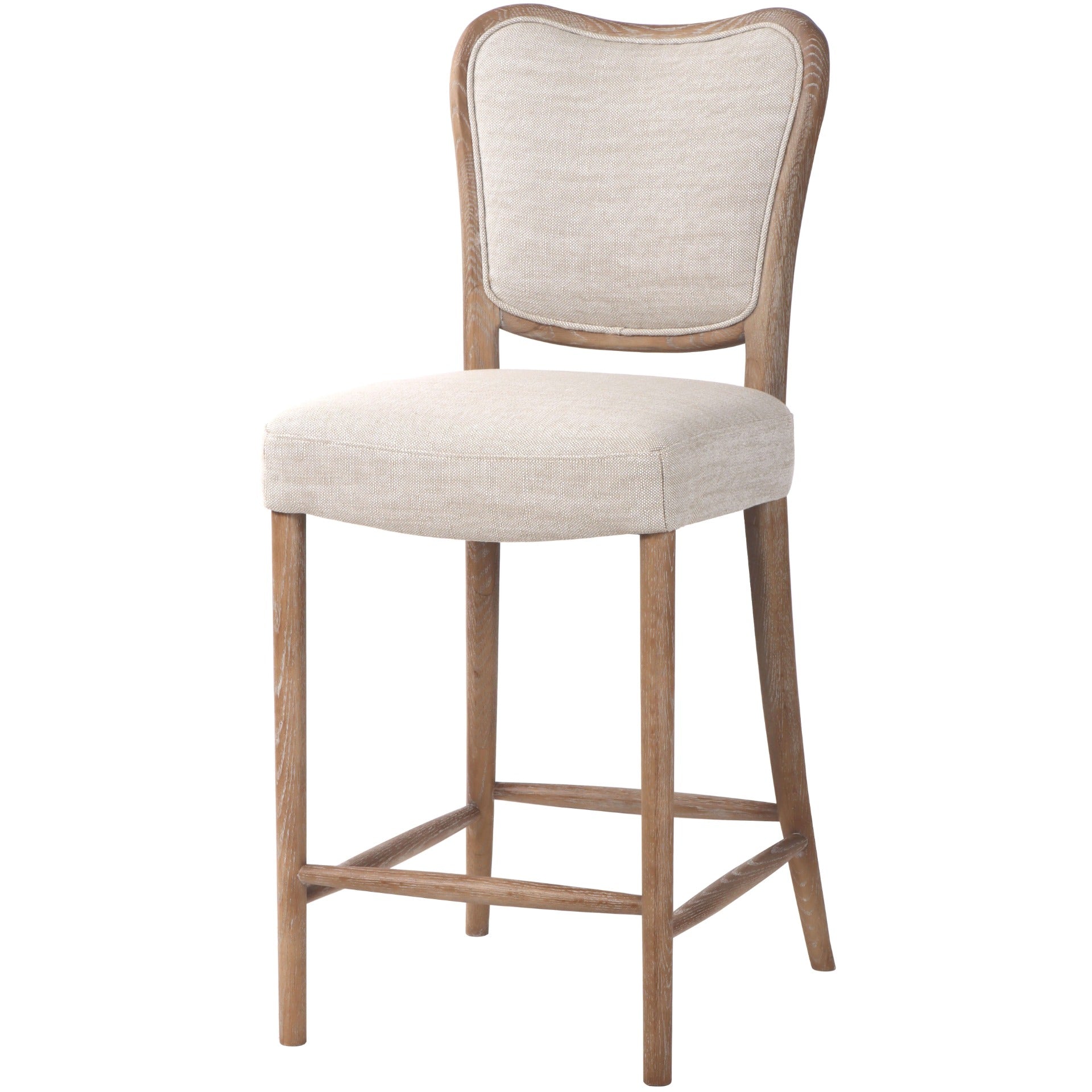 Keiichi Nailsworth Oak Upholstered Counter Stool