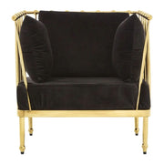 Nala Chair with Gold Finish Tapered Arms   Nicholas John Interiors