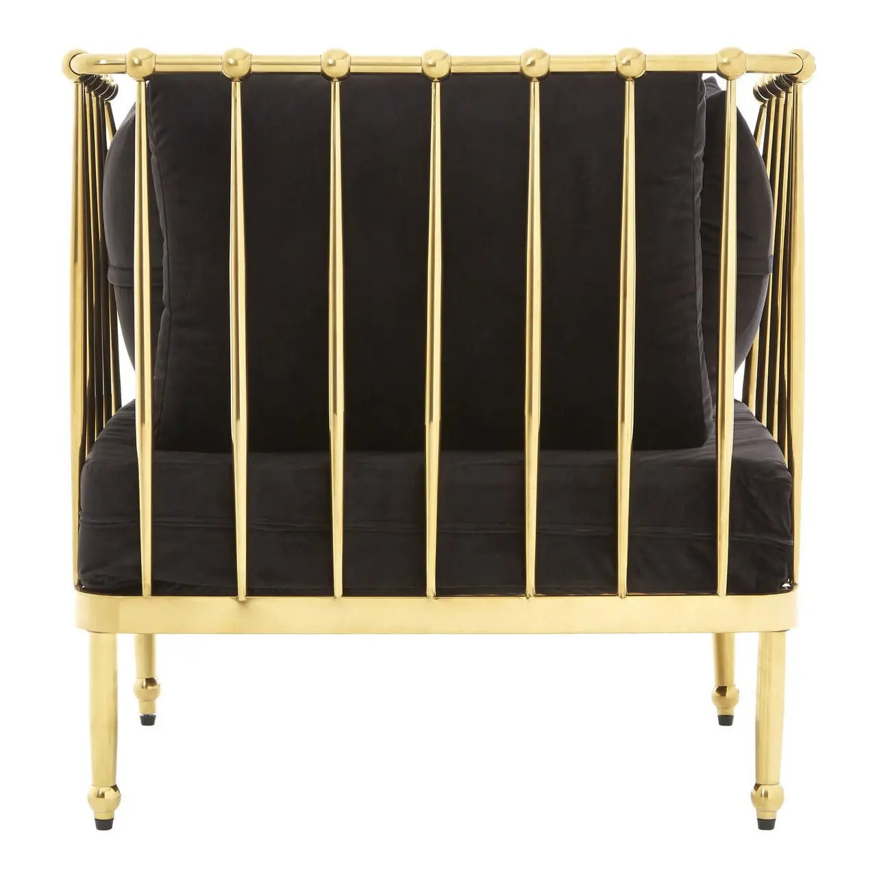 Nala Chair with Gold Finish Tapered Arms Nicholas John Interiors NJ Living