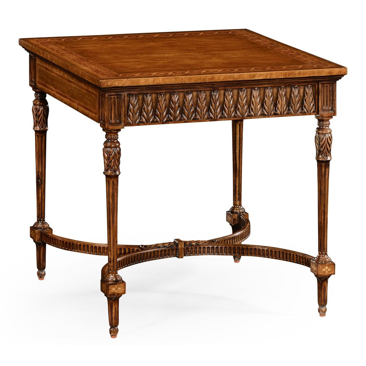 Jonathan Charles Square Side Table Napoleon with Fine Inlay