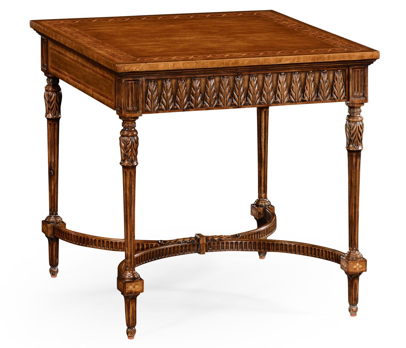 Jonathan Charles Square Side Table Napoleon with Fine Inlay