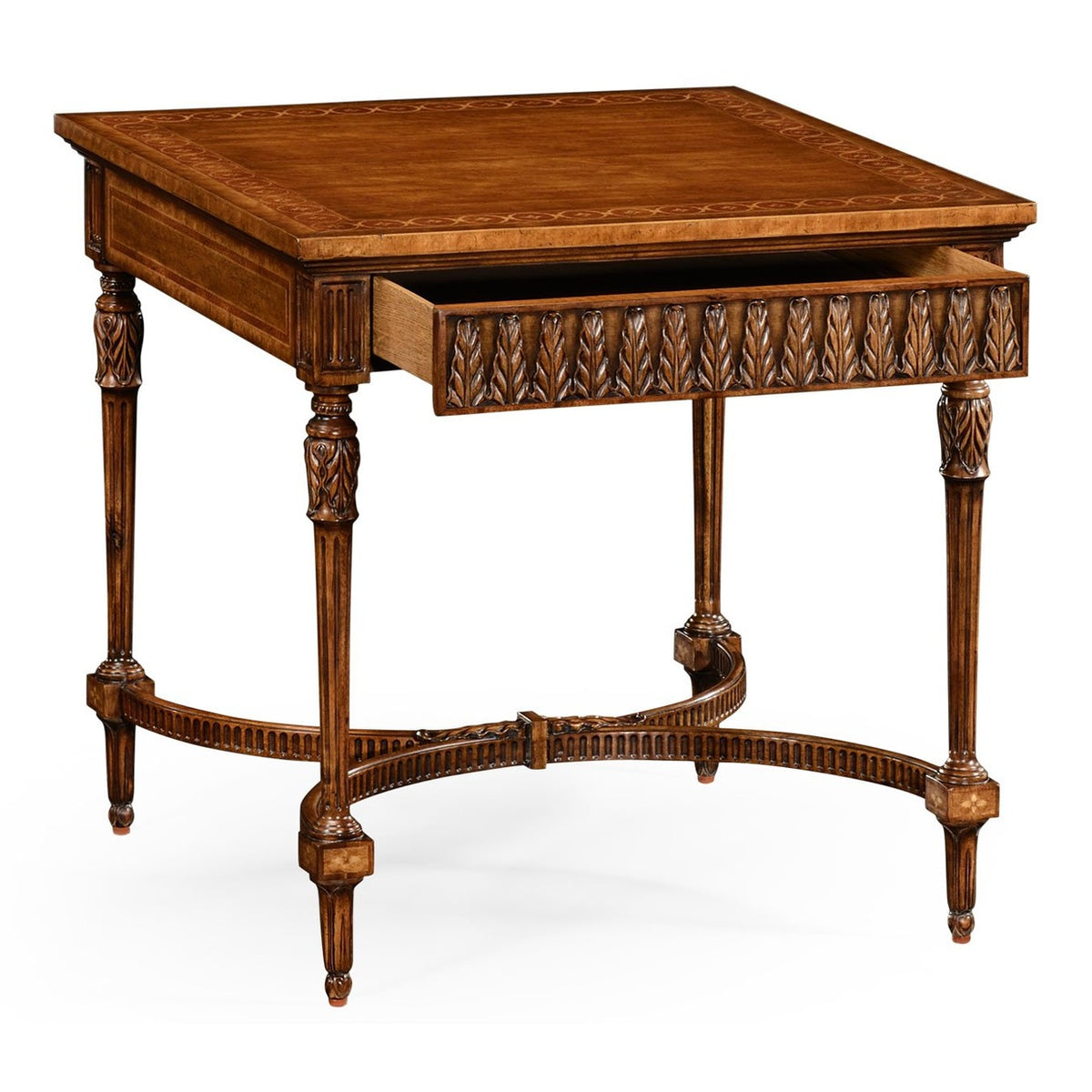 Jonathan Charles Square Side Table Napoleon with Fine Inlay