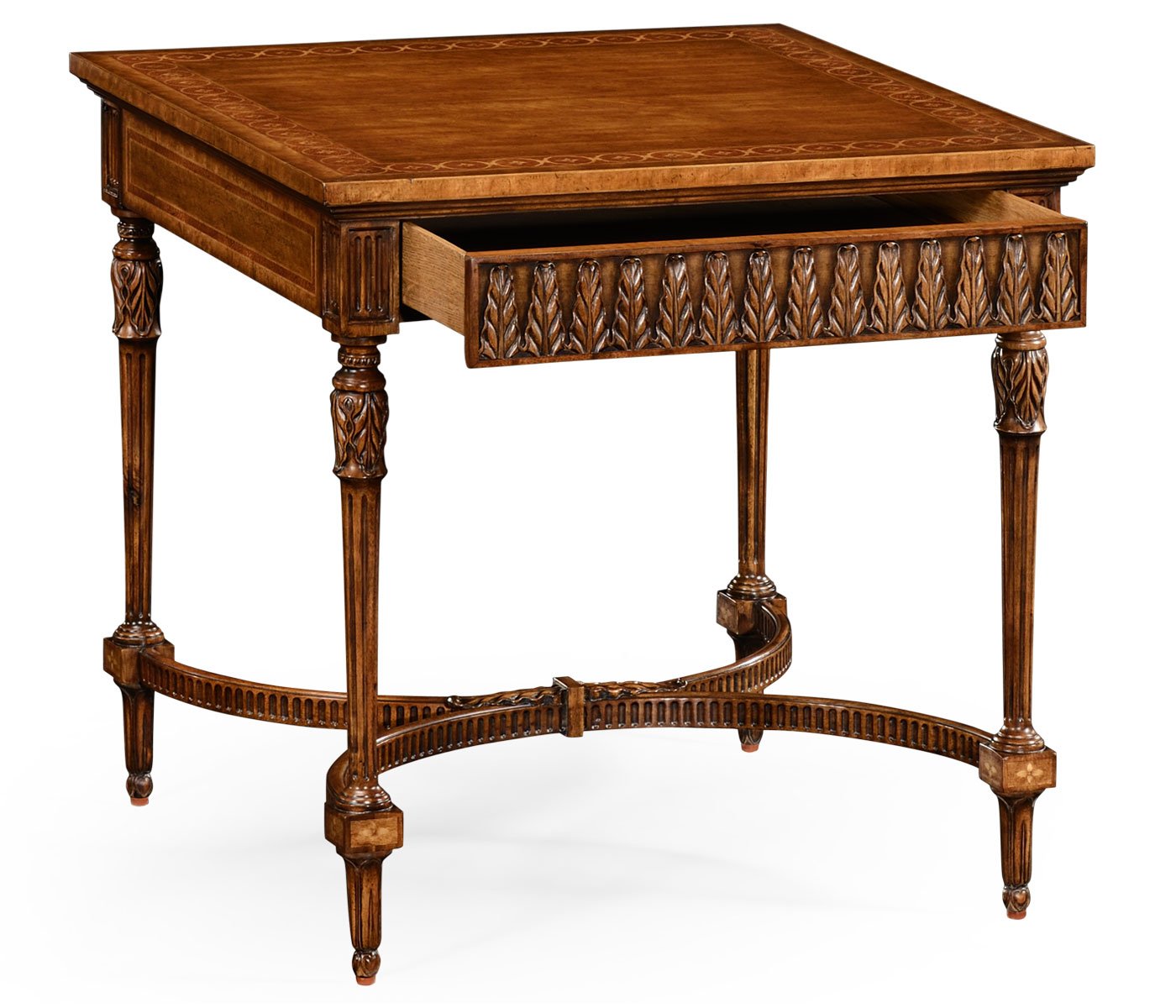 Jonathan Charles Square Side Table Napoleon with Fine Inlay