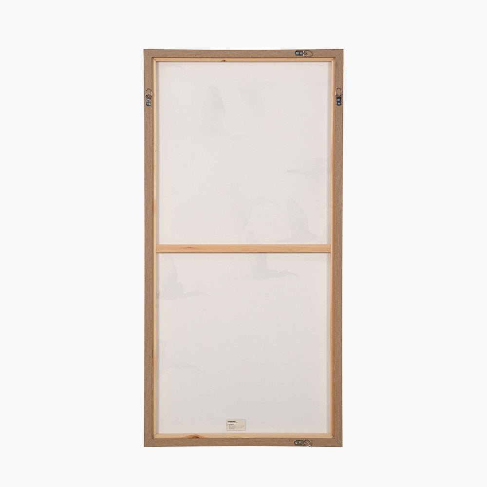 Natural and White Birds Canvases with Natural Frames Set of 3 - Pacific Lifestyle Wall Art
