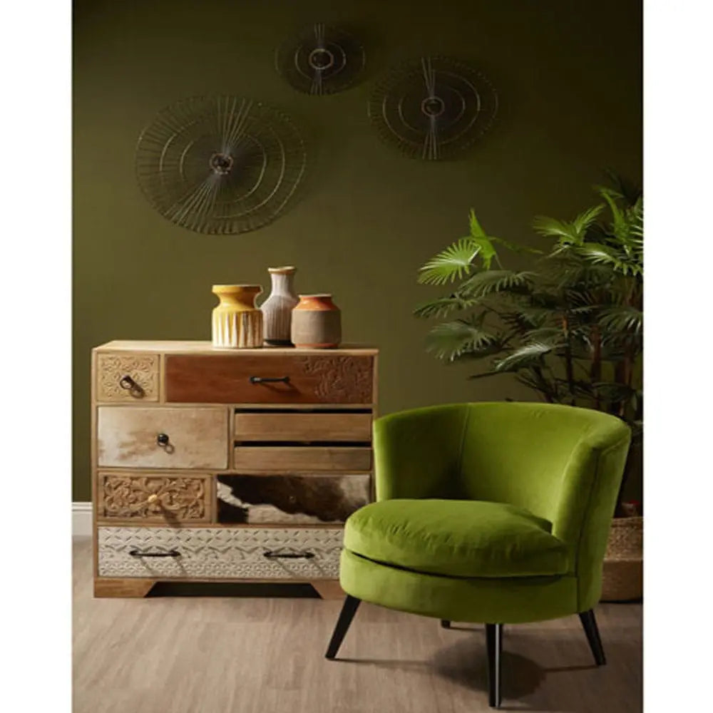 Nia Green Round Armchair Nicholas John Interiors NJ Living