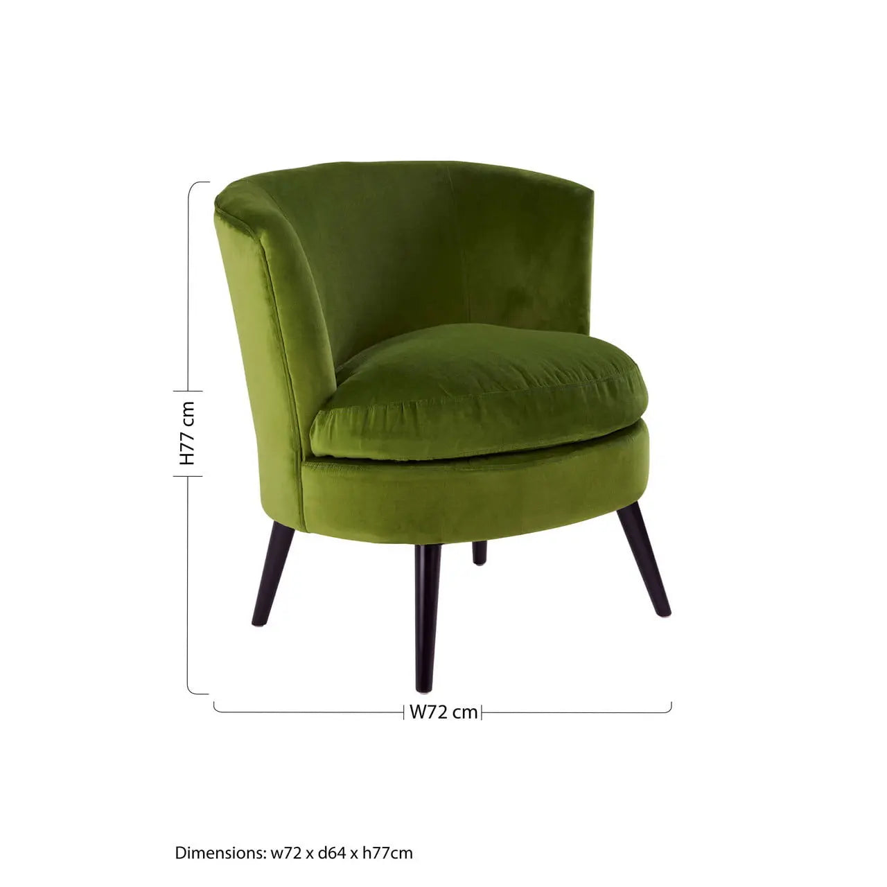 Nia Green Round Armchair Accent & Armchairs