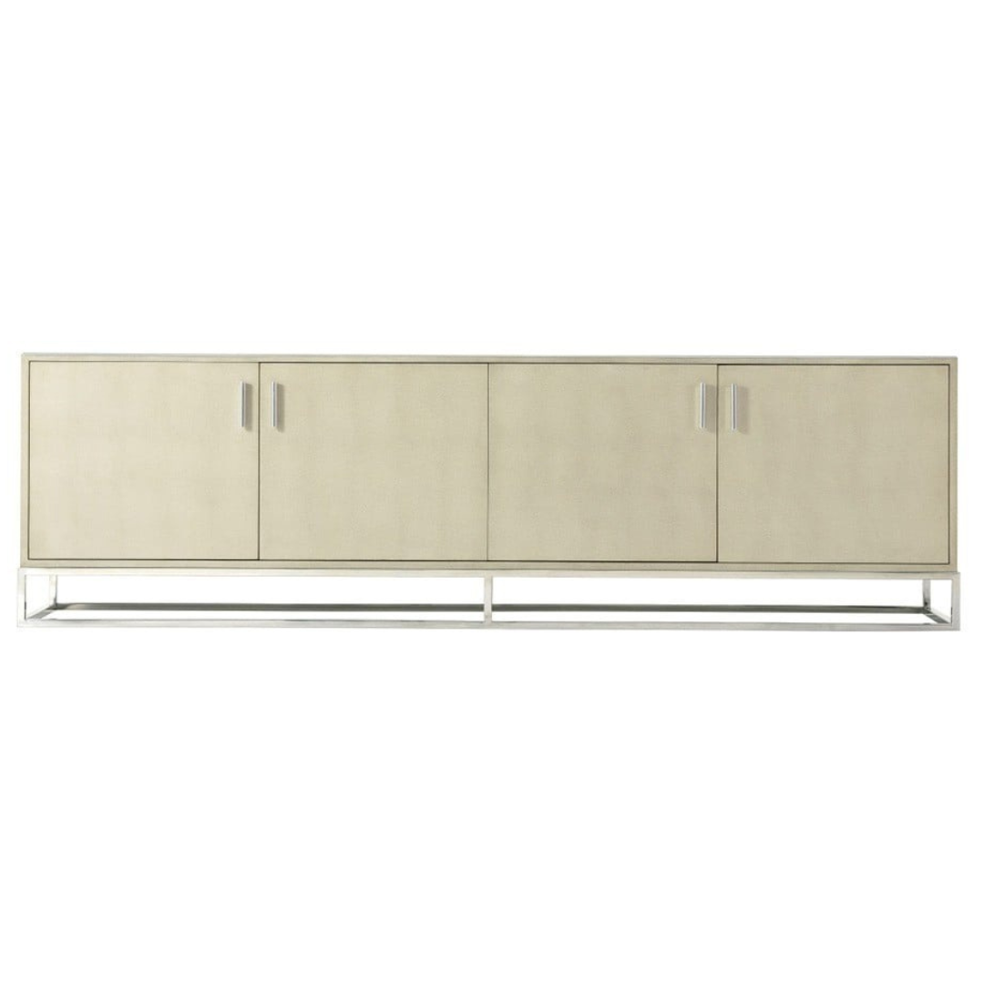Theodore Alexander Console Fisher Media unit in Overcast - Small