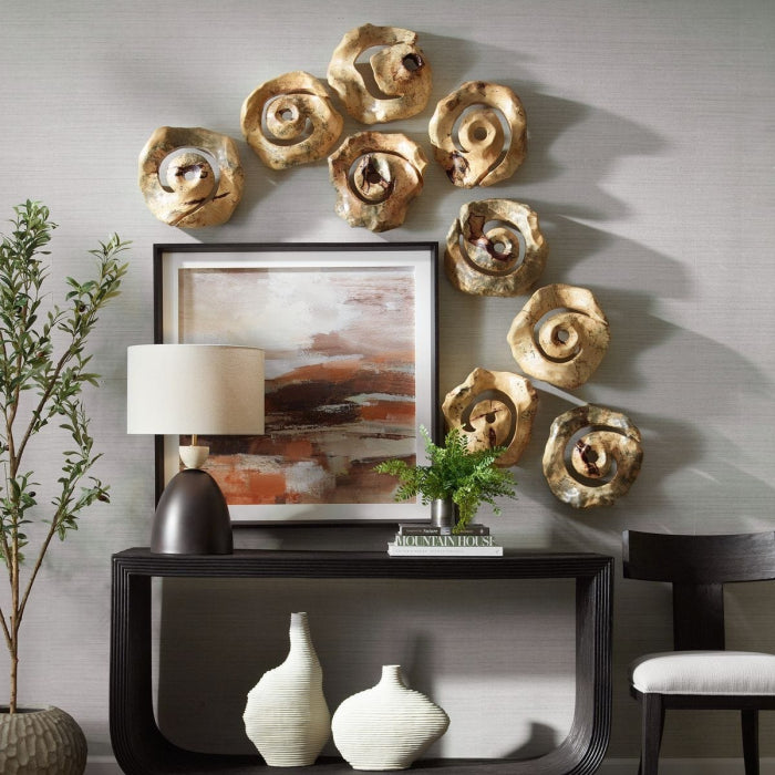 Uttermost Corkscrew Wood Wall Decor Set of 9