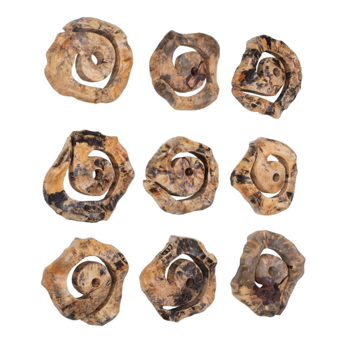 Uttermost Corkscrew Wood Wall Decor Set of 9