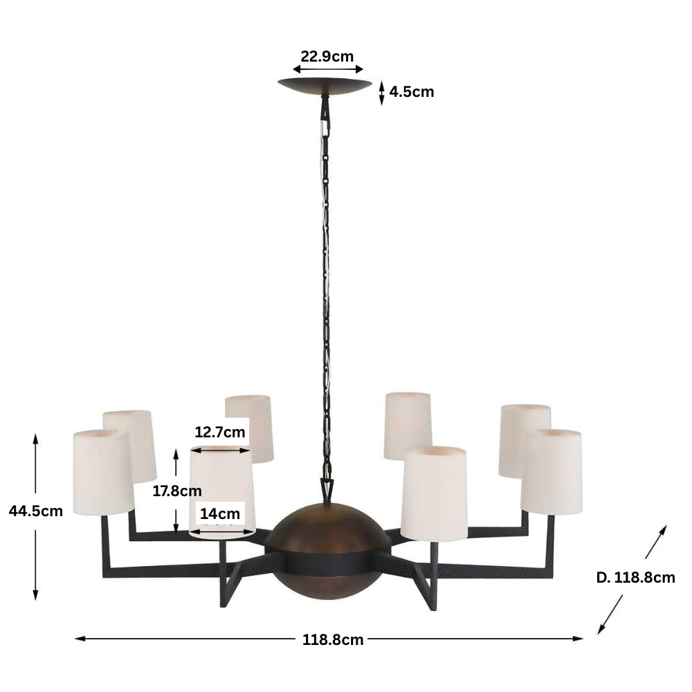 Uttermost Open Arms 8 Light Chandelier