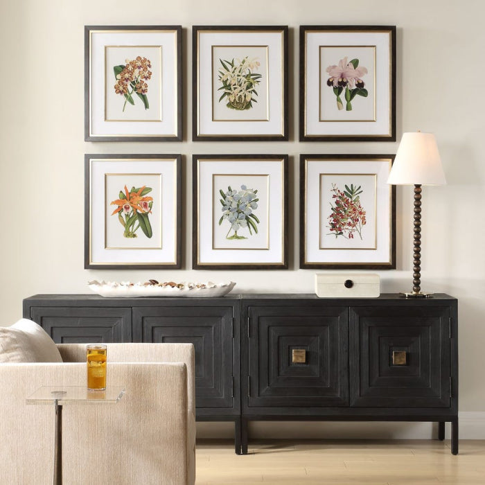 Uttermost Orchid Botanical Framed Prints Set of 6