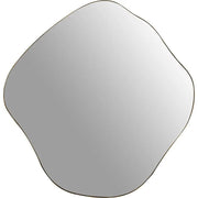 Organic Metal Framed Mirror Aged Champagne