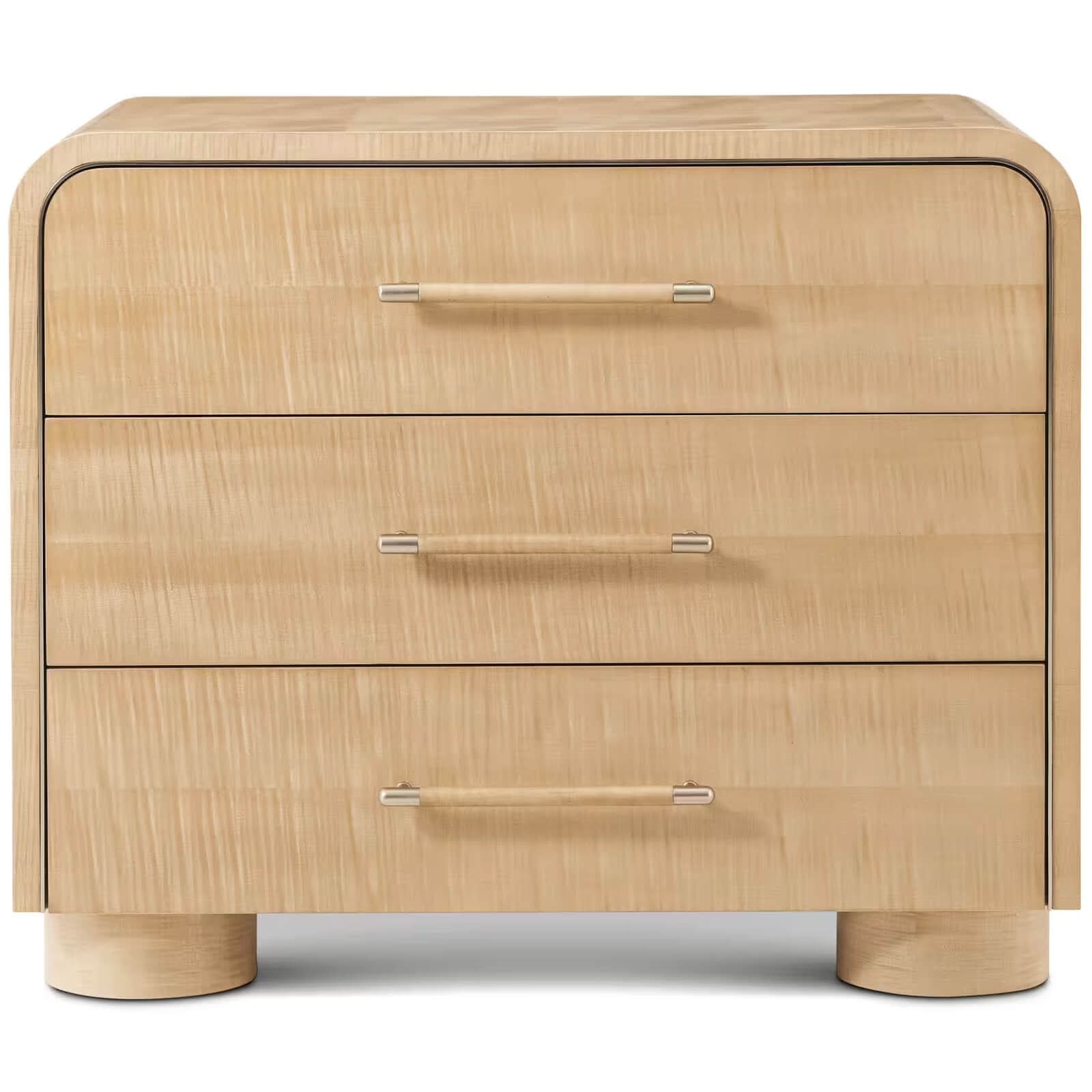 Theodore Alexander II Origins Three-Drawer Nightstand in Sesame   Nicholas John Interiors