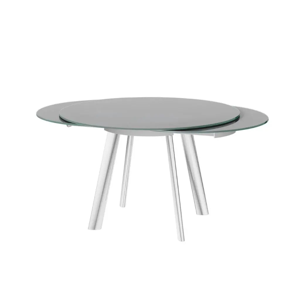 Orla Swivel Extending Dining Table Taupe - 102 - 166cm