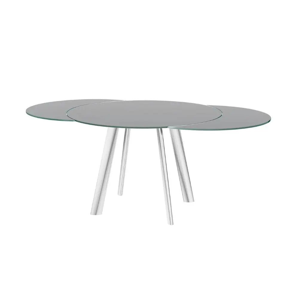 Orla Swivel Extending Dining Table Taupe - 102 - 166cm