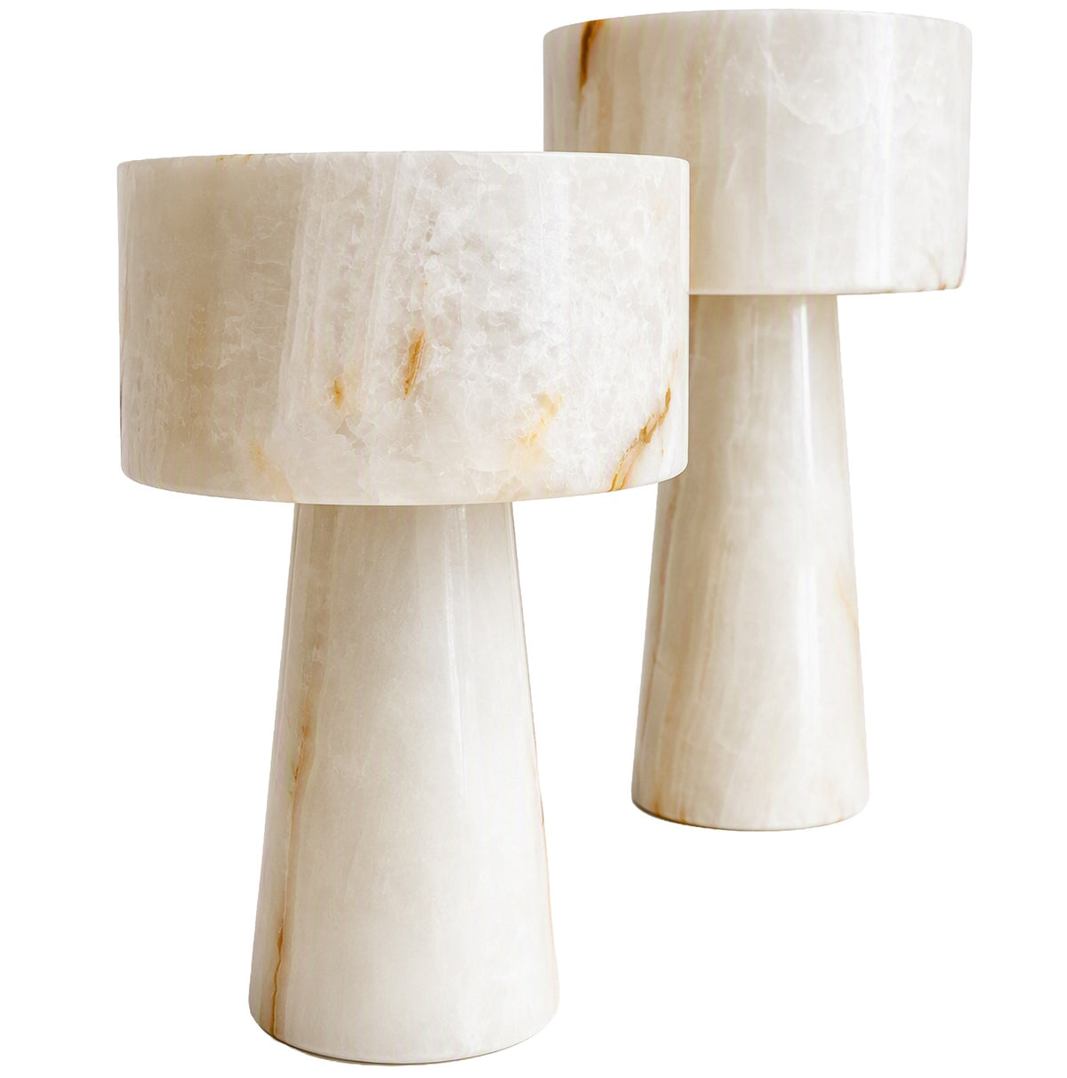Keiichi Graham Pedestal Bowl in White Jade Marble - Large