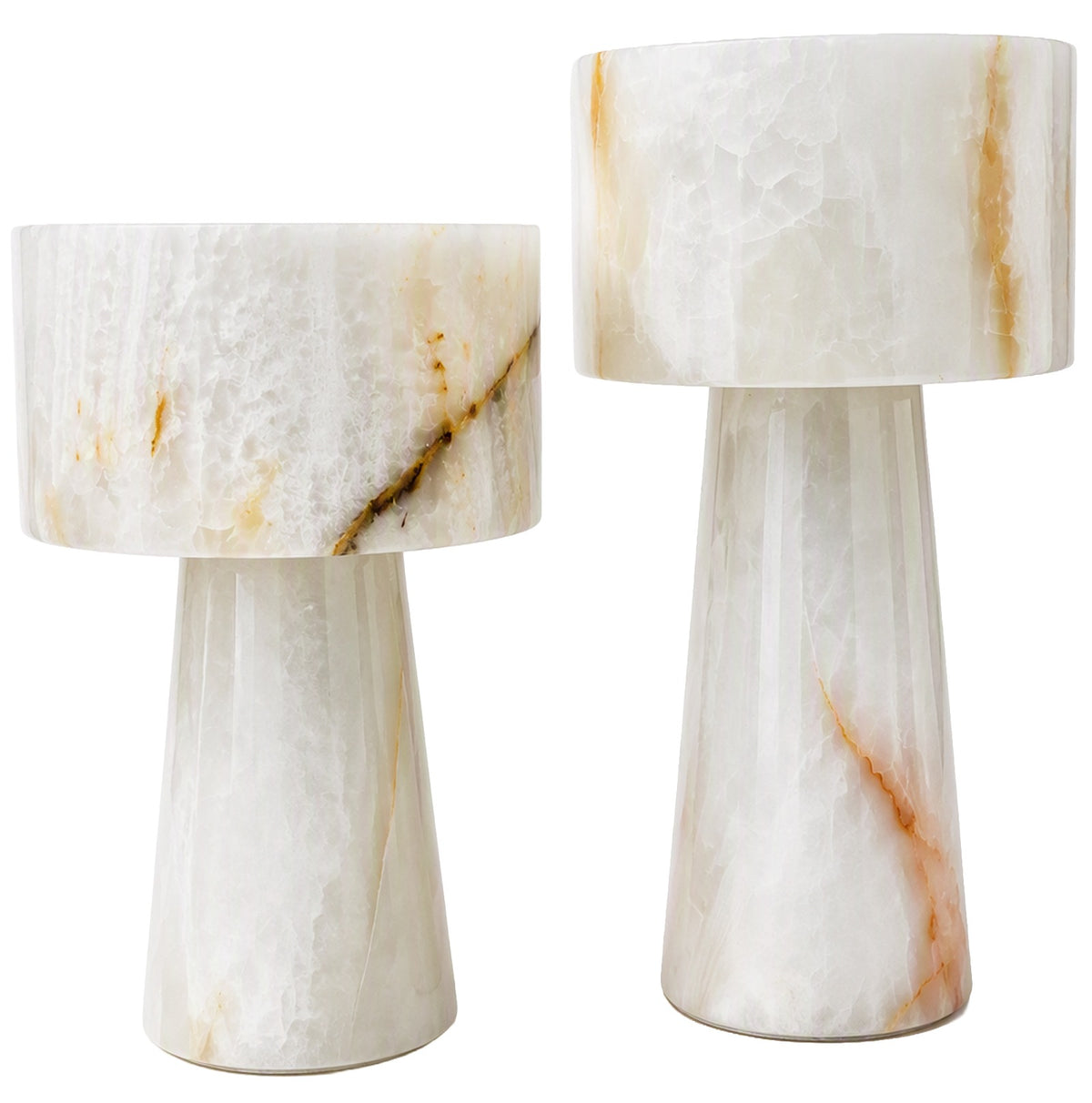 Keiichi Graham Pedestal Bowl in White Jade Marble - Large