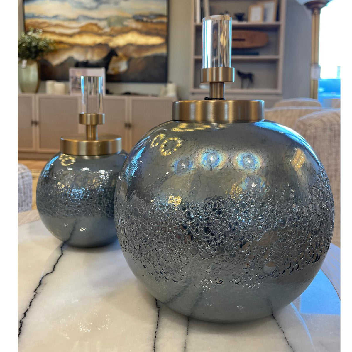 Uttermost Cessair Art Glass Bottles - Set of 2