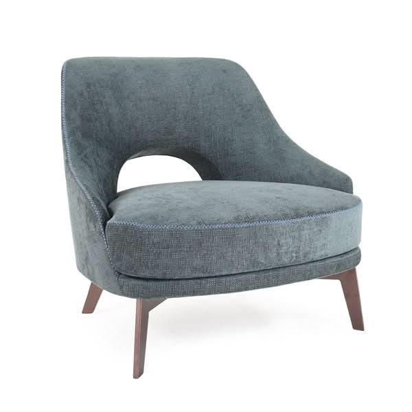 Tommy Franks Verna Lounge Chair - Steel   Nicholas John Interiors