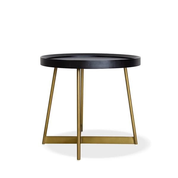 Tommy Franks Lane Side Table in Smoke Oak Gold   Nicholas John Interiors