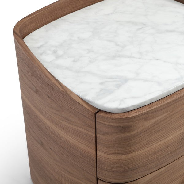 Tommy Franks Vertu Bedside Table - Walnut