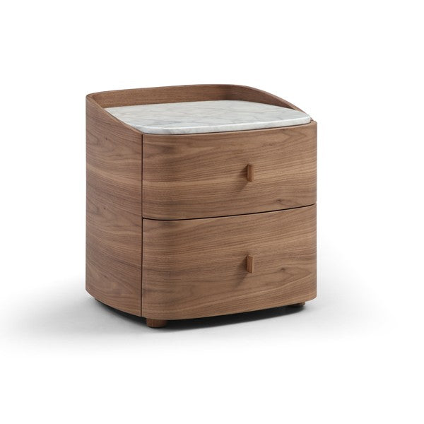 Tommy Franks Vertu Bedside Table - Walnut