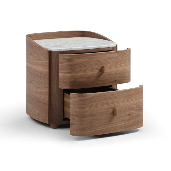 Tommy Franks Vertu Bedside Table - Walnut