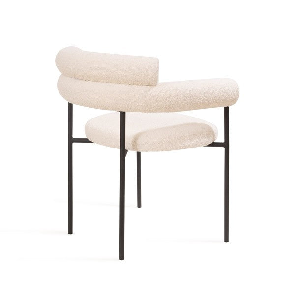 Tommy Franks Alita Dining Chair - Chex Polar Bouclé