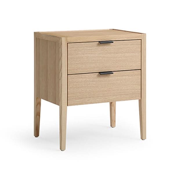 Tommy Franks Grafiato Bedside Table - Two Drawer   Nicholas John Interiors