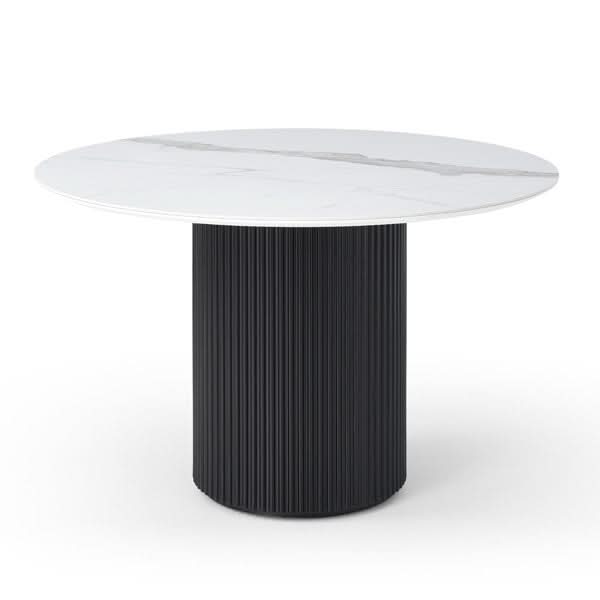 Tommy Franks Lantine Marble 120 Dining Table   Nicholas John Interiors