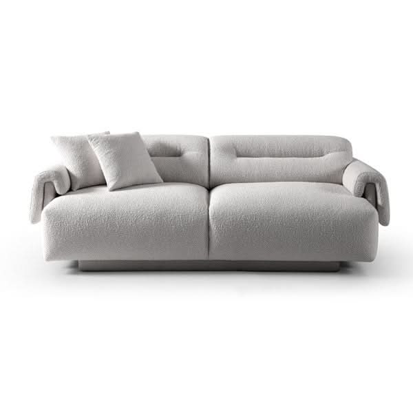 Tommy Franks Frankie 3-Seater Sofa - Chex Steam Bouclé   Nicholas John Interiors