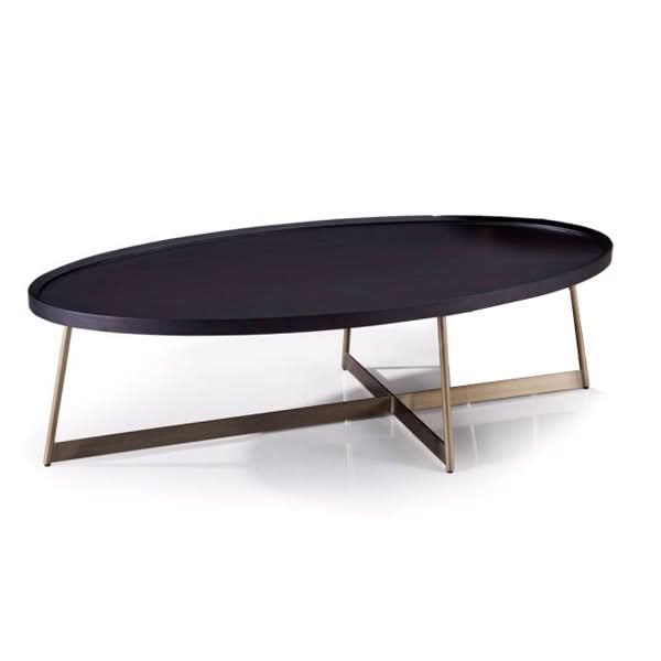 Tommy Franks Lane Coffee Table - Smoke Oak/Gold   Nicholas John Interiors