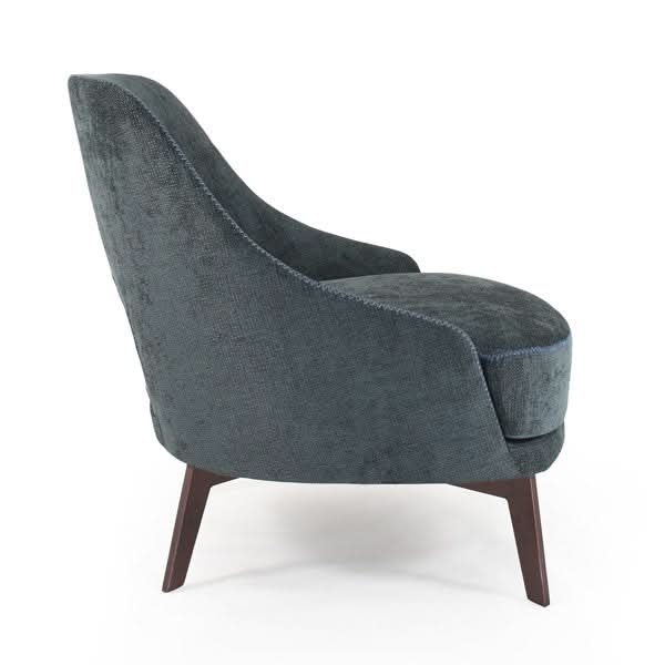 Tommy Franks Verna Lounge Chair - Steel   Nicholas John Interiors