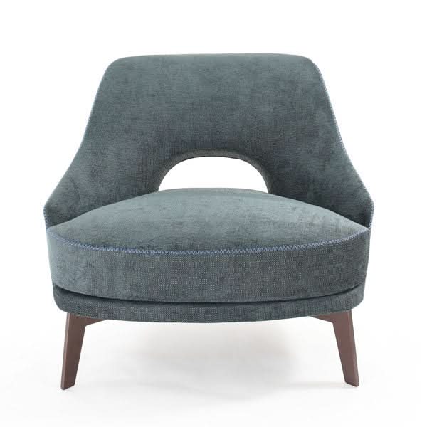 Tommy Franks Verna Lounge Chair - Steel   Nicholas John Interiors